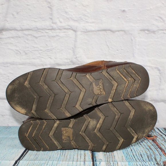 Sorel Major Pull On Comfort Western Oiled Leather Boots Size 8.5 - Picture 7 of 9